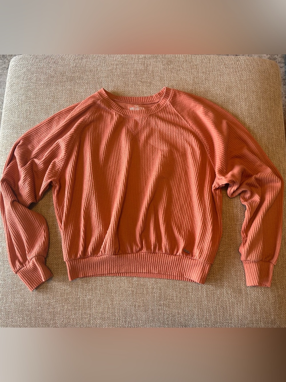 Hollister Rust-Toned Ribbed Boyfriend T-Shirt